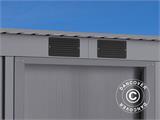Garden Shed w/Flat Roof 2.01x1.21x1.76 m ProShed®, Aluminium Grey