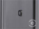 Casetta da Giardino con Tettoia Piatta 2,01x1,21x1,76m ProShed®, Alluminio Grigio