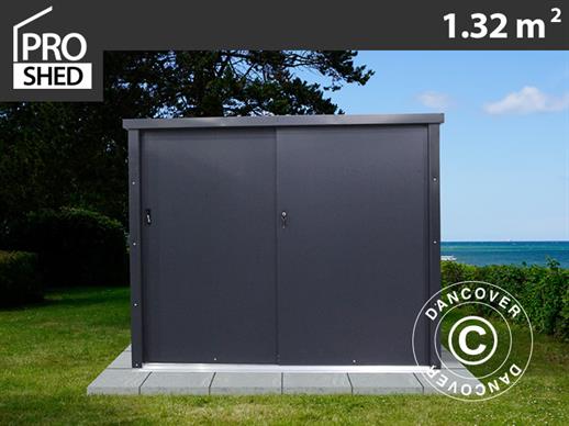 Garden shed/Steel cabinet w/sliding door 1.65x0.8x1.31 m, ProShed®, Anthracite