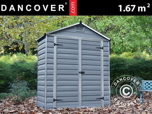 Polycarbonate Garden Shed SkyLight, Palram/Canopia, 1.85x0.9x2.17 m, Grey ONLY 1 PCS. LEFT
