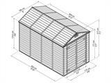Polycarbonate Garden shed SkyLight, Palram/Canopia, 1.85x3.04x2.17 m, Grey