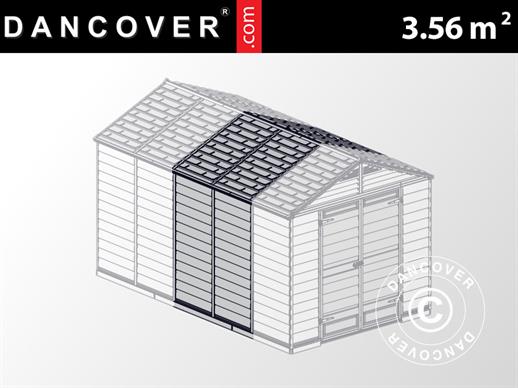 Espansione in Policarbonato Casetta da giardino SkyLight, Palram/Canopia, 2,37x1,5x2,34m, Grigio SOLO 2 PZ. DISPONIBILE