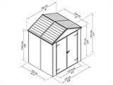 Tuinhuisje polycarbonaat Rubicon, Palram/Canopia, 1,85x1,54x2,17m, 2,8m², Antraciet