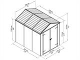 Casetta da giardino in policarbonato, Rubicon, 1,85x2,29x2,17m, 4,2m², Antracite