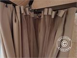 Gazebo Santa Ana w/curtains and mosquito net, 3x4 m, Brown