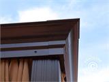 Pawilon Santa Fe z zasłonami i moskitierą, 3x3,65m, Brąz