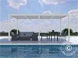 Cenador pérgola bioclimática San Pablo, 3x5,8m, Blanco