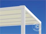 Pergola Gazebo San Fernando, 3x3 m, White/Beige