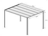 Pergola Sjenica San Fernando, 4x3m, Crna/Tamno siva