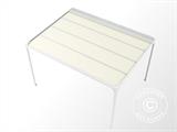 Pergola paviljoen San Fernando, 4x4m, Wit/Beige
