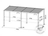 Gazebo pergola bioclimatico San Pablo con porte scorrevoli, 3x5,8m, Bianco