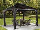 Gazebo Messina w/curtains and mosquito net, 4.23x2.98x2.92 m, 12,6 m², Anthracite