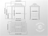 BBQ shelter Messina, 2.92x1.79x2.62 m, 5.2 m², Anthracite