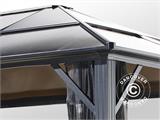 Gazebo Meridien w/curtains and mosquito net, 4.85x3.65x2.7 m, 17.7 m², Anthracite