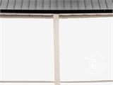 Tonnelle San Bernardino avec rideaux et moustiquaire, 3,65x4,85m, Noir/Ecru