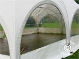 Kuppelzelt Multipavillon Seitenwand mit Fenster 3x1,95m, Weiß