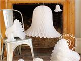 Honeycomb Christmas Bell, 30 cm, White, 10 pcs. ONLY 1 PCS. LEFT