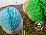 Honeycomb ball, 30 cm, Light blue, 10 pcs. ONLY 1 SET LEFT