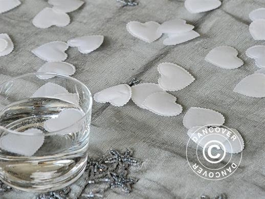 Décoration de table en forme de coeur, 3,8x3cm, Blanc, 1000 pcs.