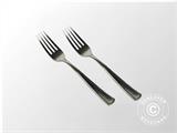 Plastic cutlery set, Silver-coloured