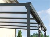 Terrassenüberdachung Easy aus Polycarbonat, 3x4m, Anthrazit
