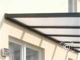 Terrassenüberdachung Easy aus Polycarbonat, 3x4m, Anthrazit