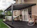 Patio Cover Easy w/Glass Roof, 3x3 m, Anthracite