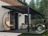 Patio Cover Easy w/Glass Roof, 3x4 m, Anthracite