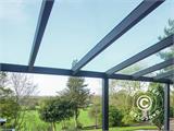 Terrasoverkapping Legend met glazen dak, 3x6m, Antraciet
