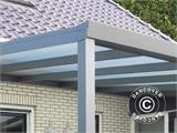 Patio Cover Expert w/Polycarbonate Roof, 3x3 m, Anthracite