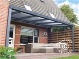 Patio Cover Expert w/Polycarbonate Roof, 3x6 m, Anthracite