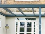 Terrasoverkapping Legend met glazen dak, 4x6m, Antraciet