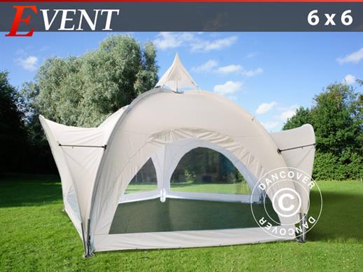 6x6 m Eventtent with panorama windows, white