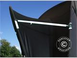 6x6m Tente événement avec fenêtres panoramiques, noir