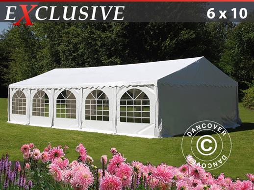 Demo: Tente de réception Exclusive 6x10m PVC, Blanc. RESTE SEULEMENT 1 PC