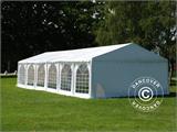Tente de réception Semi PRO Plus 6x12 m PVC, Blanc