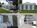 Tente de réception Original 6x6 m PVC, Gris/Blanc