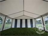 Tente de réception Original 3x6m PVC, Gris/Blanc