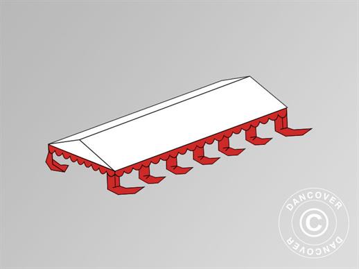 Cobertura de teto para Tenda para Festas Exclusive 6x12m PVC, Branco/Vermelho