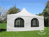 Tente de réception Pagode PartyZone 6x6m, PVC, Blanc