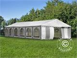 Carpa para fiestas Exclusive 6x12m PVC, Gris/Blanco