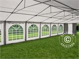 Partytent Exclusive 6x12m PVC, Grijs/Wit