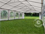 Carpa para fiestas Exclusive 6x12m PVC, Gris/Blanco