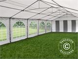 Partyzelt Exclusive 6x12m PVC, Grau/Weiß