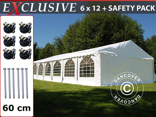 Namiot imprezowy Exclusive 6x12m PVC, Biały