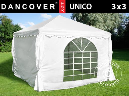 Tente de réception UNICO 3x3m, Blanc