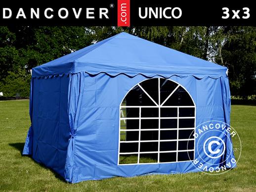 Tente de réception UNICO 3x3m, Bleu