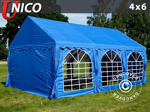 Tente de réception UNICO 4x6m, Bleu