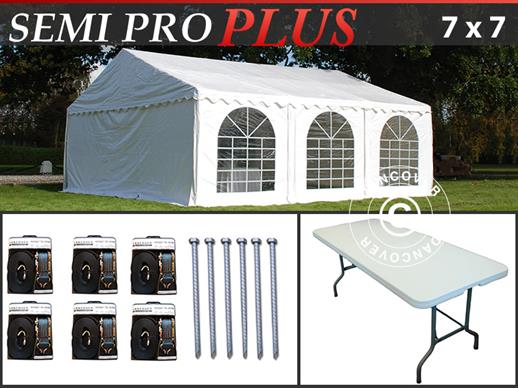 Tente de réception Semi PRO Plus 7x7 m PVC
