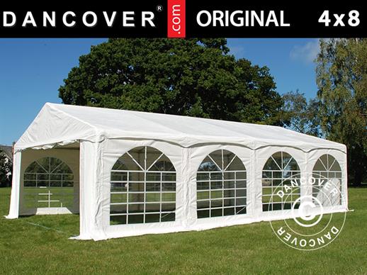 Tente de réception Original 4x8m PVC, "Arched", Blanc